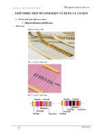 giới thiệu một số linh kiện và dụng cụ cơ bản