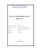 Báo cáo thẩm định giá bất động sản