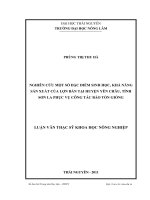 nghiên cứu một số đặc điểm sinh học, khả năng sản xuất của lợn bản tại huyện yên châu tỉnh sơn la phục vụ công tác bảo tồn giống