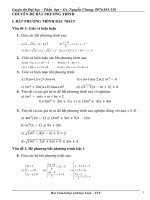 Chuyên đề bất phương trình