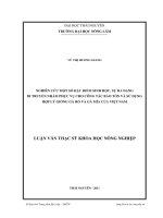 nghiên cứu một số đặc điểm sinh học, sự đa dạng di truyền nhằm phục vụ cho công tác bảo tồn và sử dụng hợp lý giống gà hồ và gà mía của việt nam