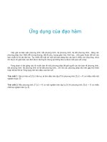Ứng dụng của đạo hàm
