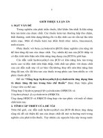 Tổng hợp hydroxyalkyl β cyclodextrin ứng dụng làm tá dược tăng độ tan trong bào chế thuốc (tóm tắt + toàn văn)