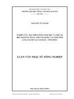 nghiên cứu đặc điểm nông sinh học và một số biện pháp kỹ thuật đối với giống vải chín sớm làng chanh tại tam đảo - vĩnh phúc