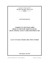 nghiên cứu một số đặc điểm bệnh cầu trùng bê, nghé ở ba huyện thuộc tỉnh bắc giang và biện pháp phòng trị