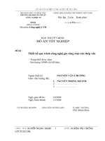 Thiết kế qui trình công nghệ chế tạo chi tiết  trục cán thép vằn