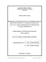 định hướng tìm tòi giải quyết vấn đề khi dạy bài tập chương các định luật bảo toàn vật lý 10 - cơ bản nhằm phát huy tính tích cực hoạt động học tập của học sinh miền núi