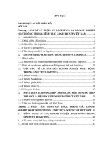 giải pháp phát triển các doanh nghiệp hoạt động trong lĩnh vực logistics ở việt nam trong quá trình hội nhập kinh tế quốc tế