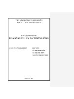 BÁO CÁO CHUYÊN ĐỀ KHẢ NĂNG TỰ LÀM SẠCH DÒNG SÔNG