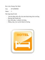 Biểu mẫu và quy trình thanh toán khách trả buồng