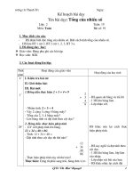 Giáo án môn Toán lớp 2 - học kỳ II