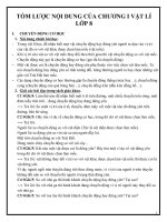 Những nội dung cơ bản của chương 1 vật lí lớp 8