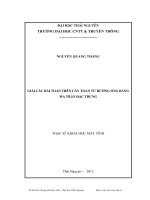 giải các bài toán trên cây toán tử đường ống bằng ma trận đặc trưng