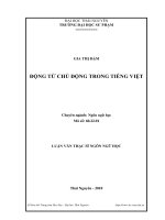 luận văn thạc sĩ động từ chủ động trong tiếng việt