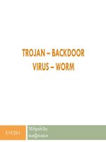 an toàn mạng máy tính  trojan backdoor virus worm