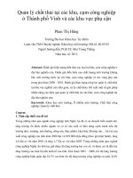 Quản lý chất thải tại các khu, cụm công nghiệp  ở Thành phố Vinh và các khu vực phụ cận