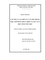 Câu đố và vai trò của câu đố trong việc góp phần phát triển tư duy của học sinh tiểu học (KL05903)