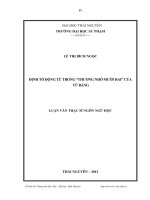 định tố động từ trong thương nhớ mười hai của vũ bằng