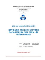 XÂY DỰNG CÁC DỊCH VỤ TỔNG  ĐÀI ASTERISK DỰA TRÊN LẬP  TRÌNH PHPAGI