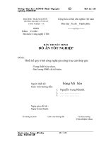 Thiết kế qui trình công nghệ chế tạo chi tiết trục cán thép góc