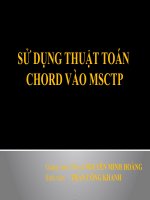 SỬ DỤNG THUẬT TOÁN CHORD VÀO MSCTP