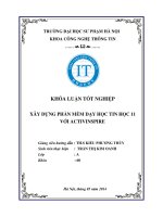xây dựng phần mềm dạy học tin học 11 với activinspire