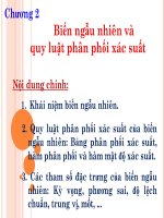 biến ngẫu nhiên và phân phối xác suất  XSTK