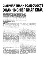 Giải pháp thanh toán quốc tế doanh nghiệp nhập khẩu