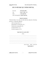 Đồ án môn học quá trình thiết bị