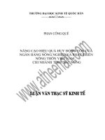 nâng cao hiệu quả huy động vốn của ngân hàng nông nghiệp và phát triển nông thôn – chi nhánh tỉnh đắc nông