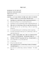 THỰC TRẠNG HIỆU QUẢ CHO VAY KHÁCH HÀNG CÁ NHÂN TẠI VIETINBANK – CHI NHÁNH NGHỆ AN