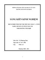 Sáng kiến kinh nghiệm: Một số biện pháp kể cho trẻ mẫu giáo 5 - 6 tuổi nghe chuyện cổ tích Tấm Cám theo hướng tích hợp  GV: V.Phương Thảo