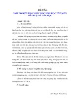 Đề tài một số biện pháp giúp học sinh học tốt môn mĩ thuật ở tiểu học