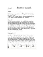 BÀI GIẢNG THIẾT BỊ MẠNG LỢI ÍCH VÀ HẠN CHẾ CHẾ