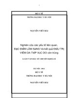 Những yếu tố liên quan, đặc điểm lâm sàng và kết quả điều trị bệnh viêm da tiếp xúc do côn trùng