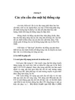 BÀI GIẢNG THIẾT BỊ MẠNG  CÁC YÊU CẦU CHO MỘT HỆ THỐNG CÁP