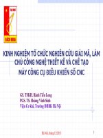 KINH NGHIỆM TỔ CHỨC NGHIÊN CỨU GiẢI MÃ, LÀM CHỦ CÔNG NGHỆ THIẾT KẾ VÀ CHẾ TẠO  MÁY CÔNG CỤ ĐIỀU KHIỂN SỐ CNC