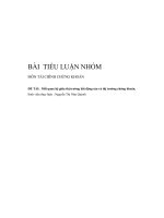 Tiểu luận mối quan hệ giữa thị trường bất động sản và thị trường chứng khoán