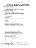 bài tập trắc nghiệm và đáp án hóa học phổ thông