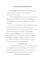 Các mẹo xử lý cột trong microsoft word