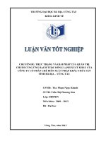 THỰC TRẠNG VÀ GIẢI PHÁP CỦA QUẢN TRỊ CHUỖI CUNG ỨNG BẠCH TUỘC ĐÔNG LẠNH XUẤT KHẨU CỦA CÔNG TY CỔ PHẦN CHẾ BIẾN XUẤT NHẬP KHẨU THỦY SẢN TỈNH BÀ RỊA – VŨNG TÀU