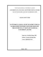 MỘT NGHIÊN CỨU LIÊN VĂN HÓA VỀ VIỆC SỬ DỤNG MỘT SỐ CỬ CHỈ ĐẶC TRƯNG CÓ NGUỒN GỐC TỪ PHƯƠNG TÂY BỊ TOÀN CẦU HÓA CỦA SINH VIÊN ĐẠI HỌC QUỐC GIA HÀ NỘI