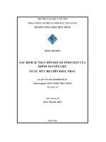 Xác định sự thay đổi một số tính chất của khóm nguyên liệu ở các mức độ chín khác nhau