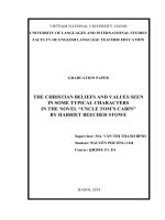 NIỀM TIN VÀ GIÁ TRỊ ĐẠO CƠ-ĐỐC ĐƯỢC THỂ HIỆN TRONG MỘT SỐ NHÂN VẬT TIÊU BIỂU Ở TÁC PHẨM “TÚP LỀU BÁC TÔM” CỦA HARRIET BEECHER STOWE