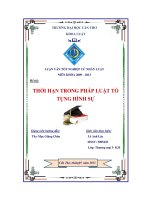 nghiên cứu tính Thời hạn trong pháp luật tố tụng hình sự