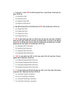 Đề thi trắc nghiệm phần cứng