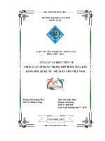 lý luận và thực tiễn về chọn luật áp dụng trong hợp đồng mua bán hàng hóa quốc tế - đề xuất cho việt nam