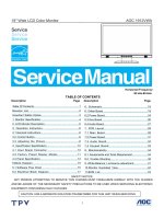 AOC TFT LCD color monitor 1912VWA service manual