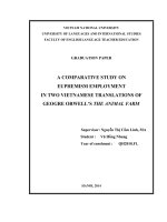 NGHIÊN CỨU SO SÁNH VIỆC SỬ DỤNG UYỂN NGỮ TRONG HAI BẢN DỊCH TIẾNG VIỆT CỦA TÁC PHẨM THE ANIMAL FARM  (GEORGE ORWELL)