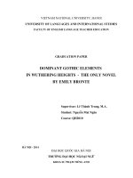 CÁC YẾU TỐ GÔ-TÍCH CHỦ ĐẠO  TRONG TIỂU THUYẾT ĐỒI GIÓ HÚ  CỦA EMILY BRONTE